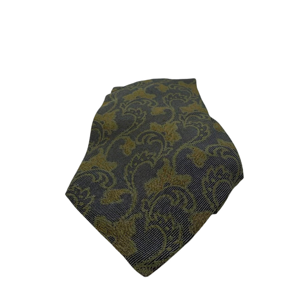 Giorgio Armani Paisley Jacquard Blue Silk Necktie